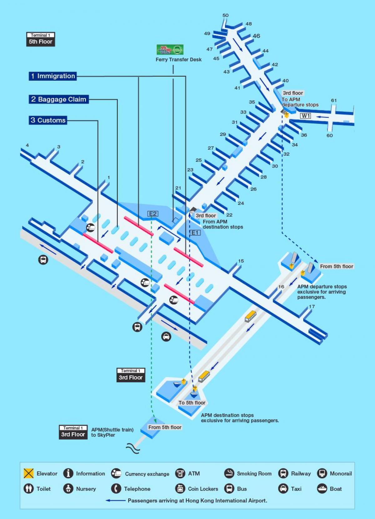 L'aeroporto di Hong Kong cancello mappa