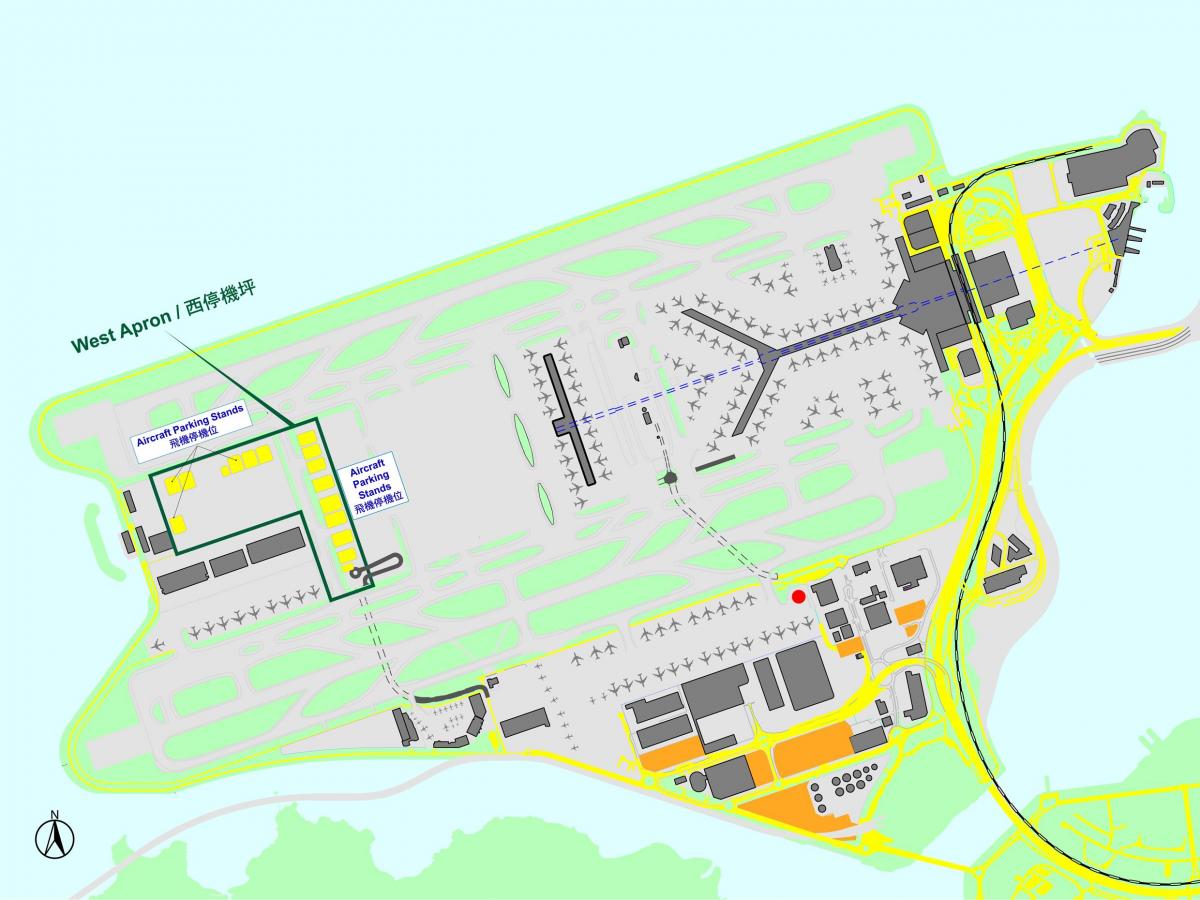 Aeroporto internazionale di Hong Kong la mappa