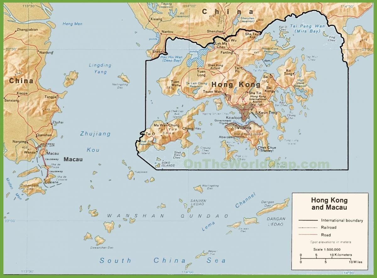 mappa politica di Hong Kong