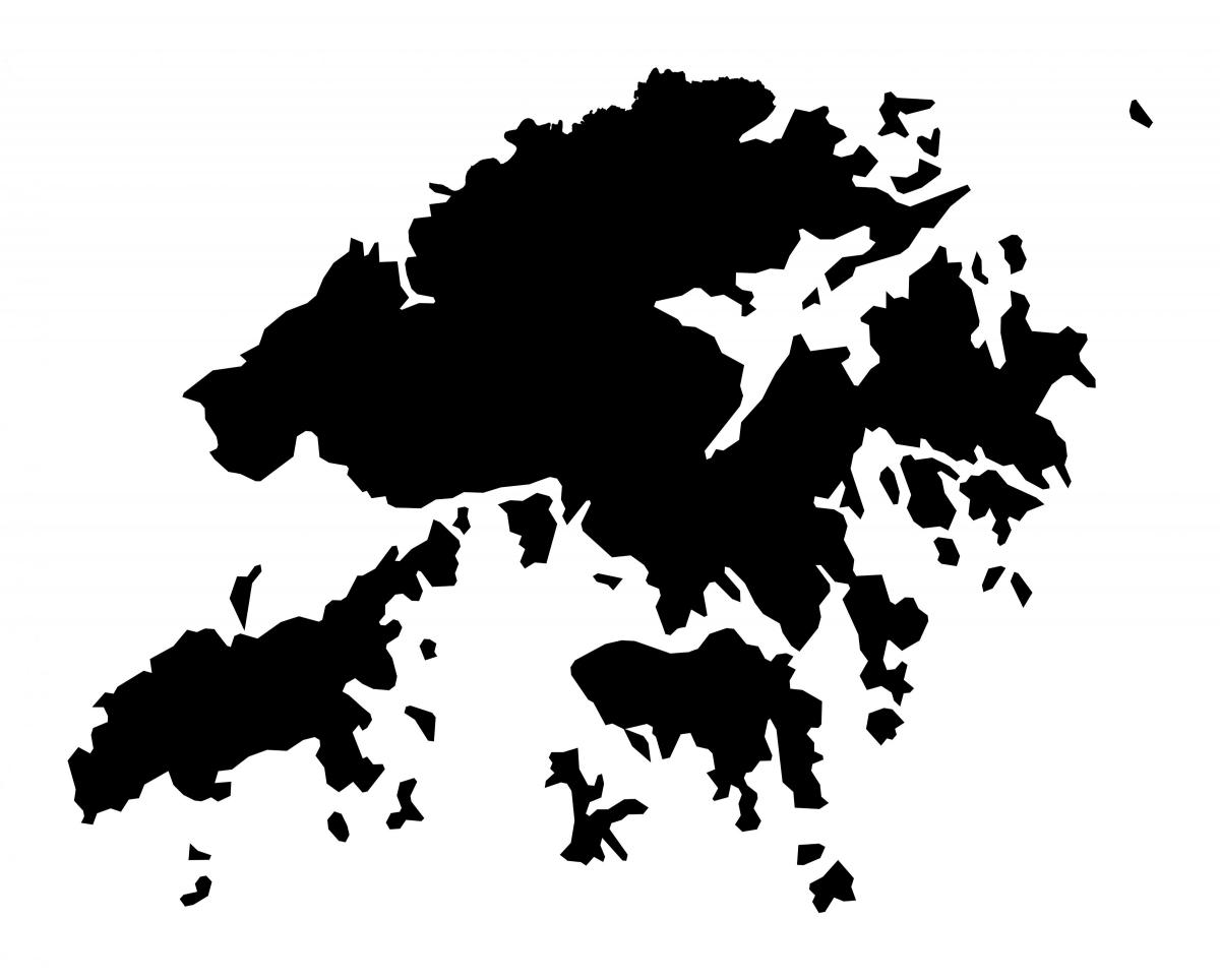 mappa di Hong Kong vettoriale