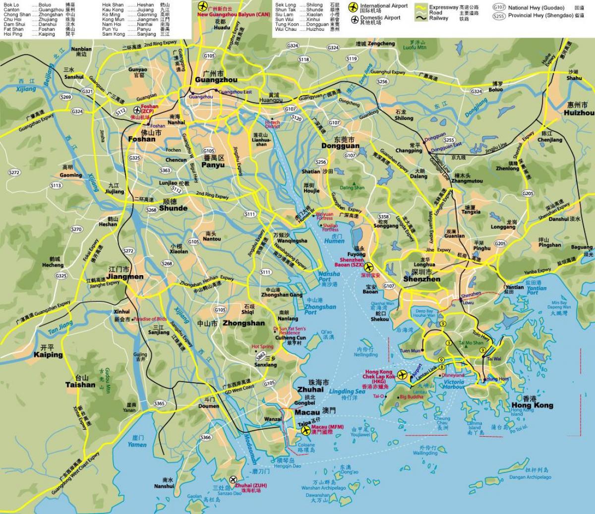 mappa stradale di Hong Kong