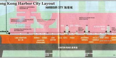 Mappa di harbour city Hong Kong