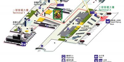 L'aeroporto di Hong Kong mappa terminal 1 di 2
