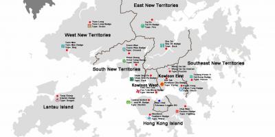 Mappa di Hong Kong distretti