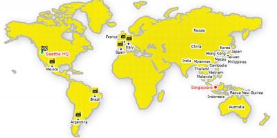 Hong Kong sulla mappa del mondo