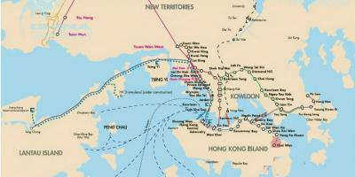 Hong Kong traghetti mappa
