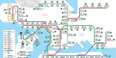 Hong Kong il trasporto pubblico mappa