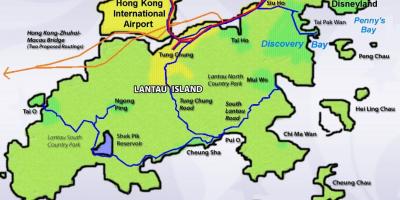 L'isola di Hong Kong mappa turistica