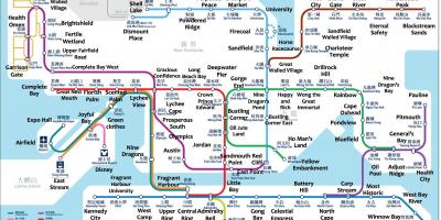 Stazione MTR mappa di Hong Kong
