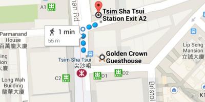 Tsim Sha Tsui MTR stazione mappa