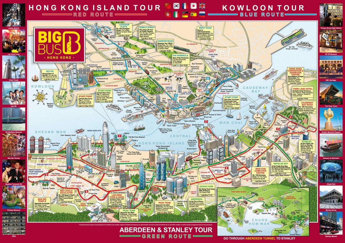 Hong Kong big bus tour mappa