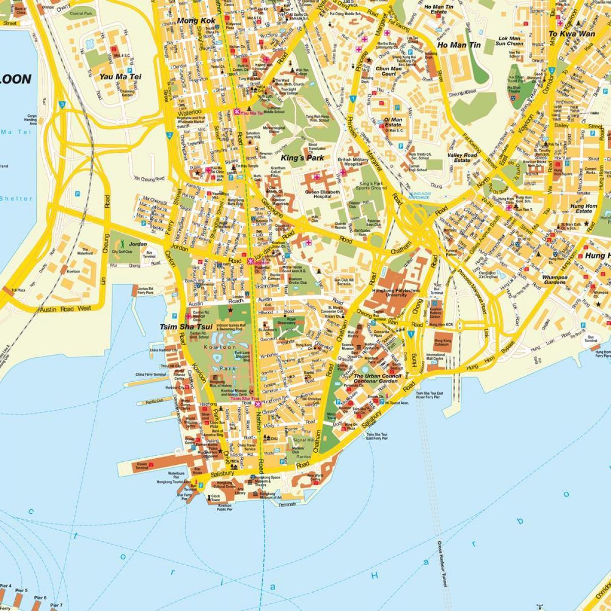 Città di Hong Kong la mappa