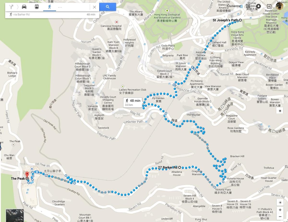 Hong Kong sentieri mappa