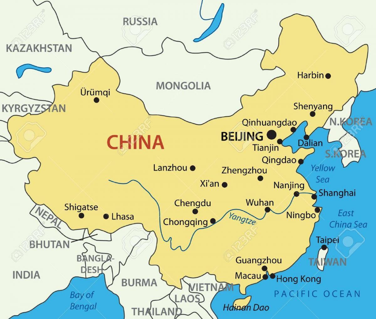 mappa di Taiwan e Hong Kong