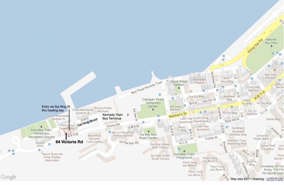 MTR Kennedy town stazione mappa