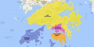 Mappa dell'area di Hong Kong