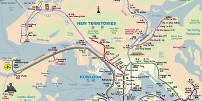 HK mappa della metropolitana di